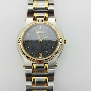Vintage two tone 18k gp Gucci watch 9000m